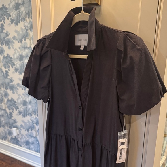 Brochu Walker Dresses & Skirts - NWT Brochu Walker Havava Maxi Dress - Soft Black Puff-Sleeve Shirt Dress